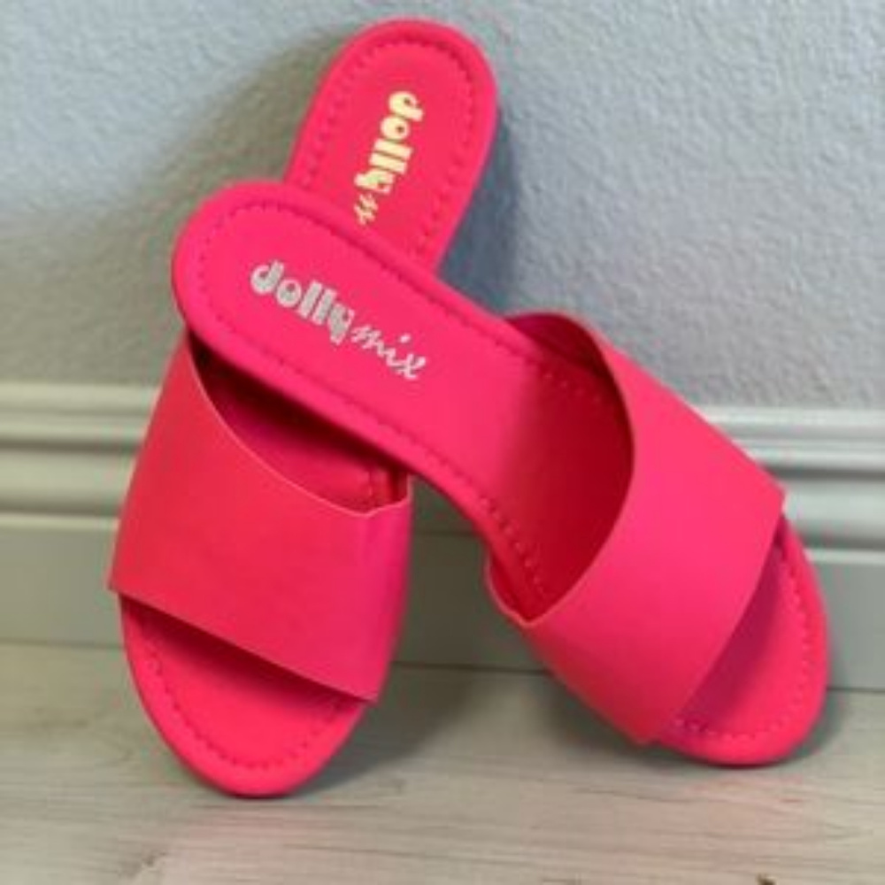 "CeCe" Slides - Neon Pink - Picture 4 of 6